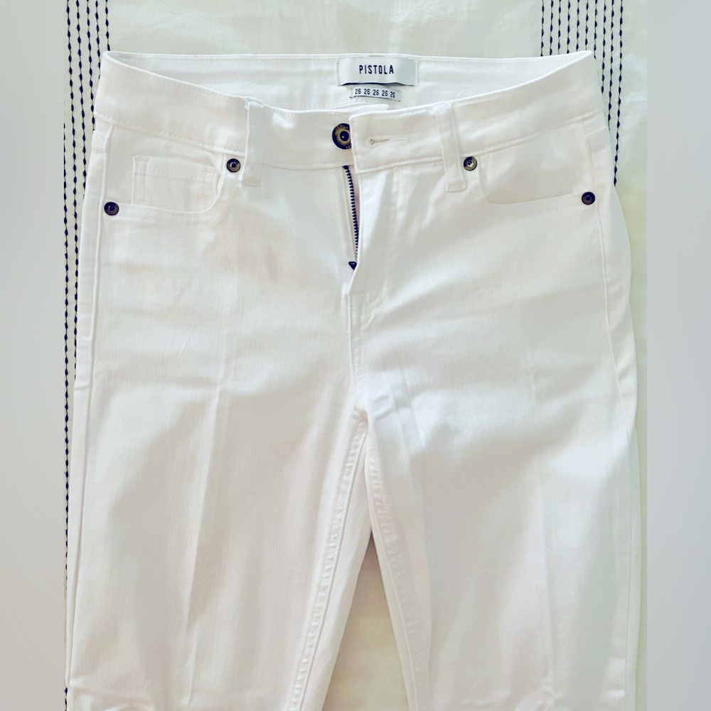 Pistola NEW Aline High Rise Skinny Jean in Eggshell Size 26